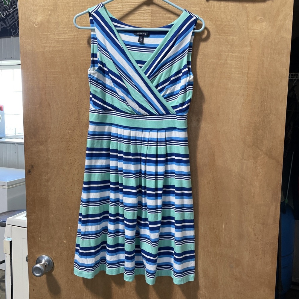 Lands End Fit and Flare wrap dress size medium
